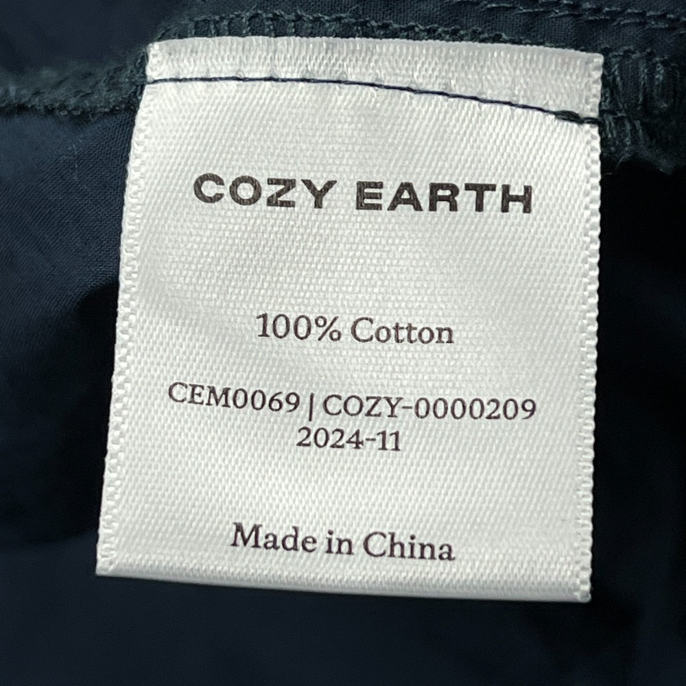 Cozy Earth Pants Men's Large Blue Cotton Twill Button Fly Straight Leg‎ Stretch - Picture 5 of 13